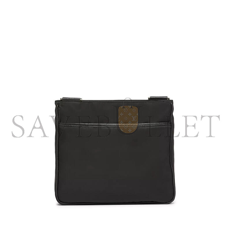 PRADA RE-NYLON AND SAFFIANO LEATHER SHOULDER BAG 2VH110 (25*22*7cm) 